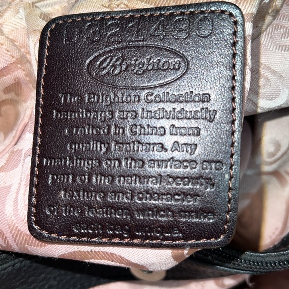 Brighton black leather hand shoulder bag 1 - Picture 12 of 13